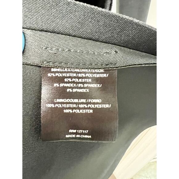 Badgley Mischka Asymmetric Neck Belted Pleated Fit & Flare Dress Black Women's 2 - Picture 3 of 4